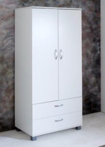 Nordic white 2 Door / 2 Drawer Wardrobe